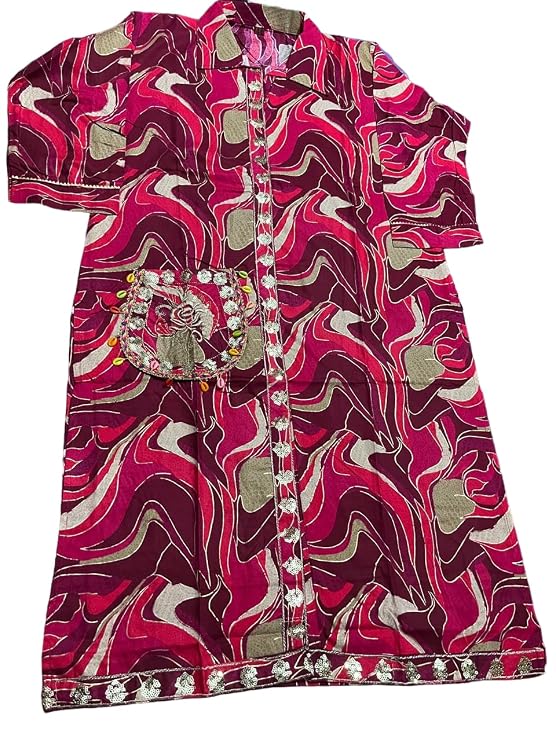 Women Kurta with Afghani Salwar (Magenta)