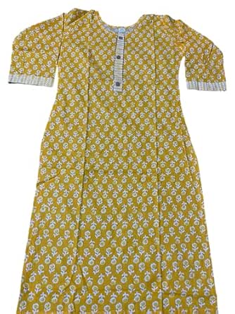Women Cotton Kurta Palazzo Set with Dupatta (Large)