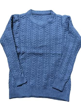 Wool Self Design Sweater for Women (Grey)