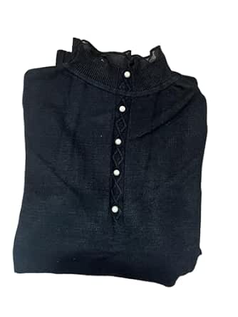 Woolen Middi Dress for Women (Black)