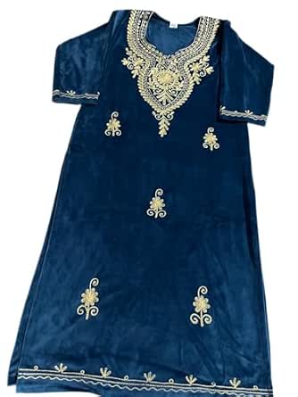 Women's Maroon Kurta Palazzo Set with Dupatta, Embroidered Design (Dark Grey, 44)
