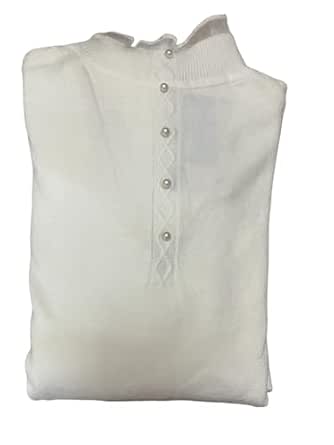 Woolen Middi Dress for Women (White)