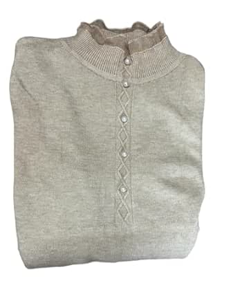 Woolen Middi Dress for Women (Skin)