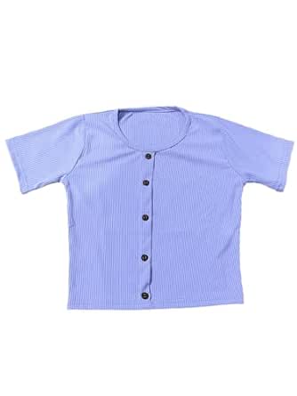 Women cord set with top and pant for summer (Blue)