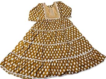 Women Anarkali Suit set with dupatta (Mustard)