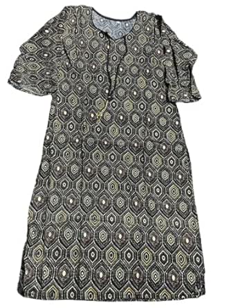 Kurta Skirt with Dupatta for Women (Black)