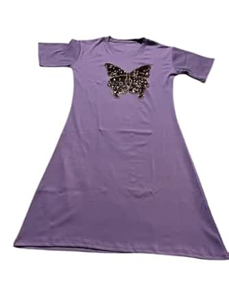 Women's Ribbed Tank Top with Sequined Bow Accent (in, Alpha, L, Regular, Standard, Lavendar)