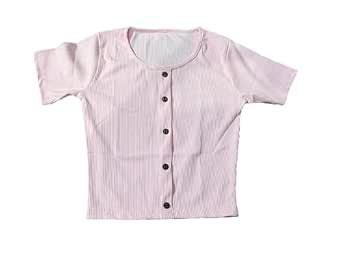 Women cord set with top and pant for summer (Pink)