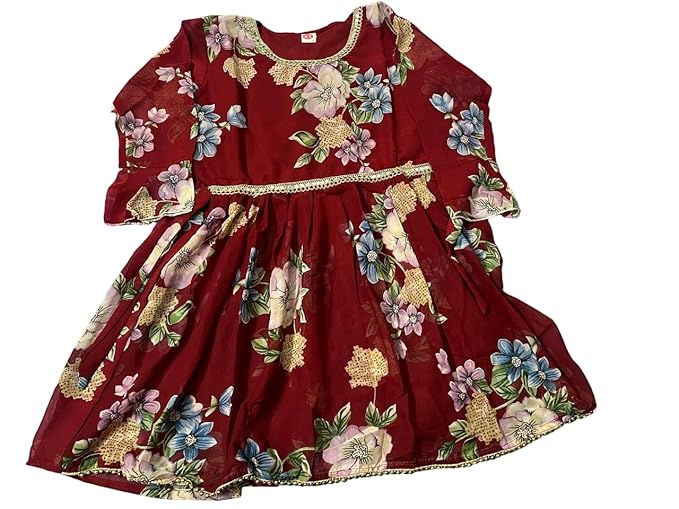 Sharara set for Girls (Maroon)